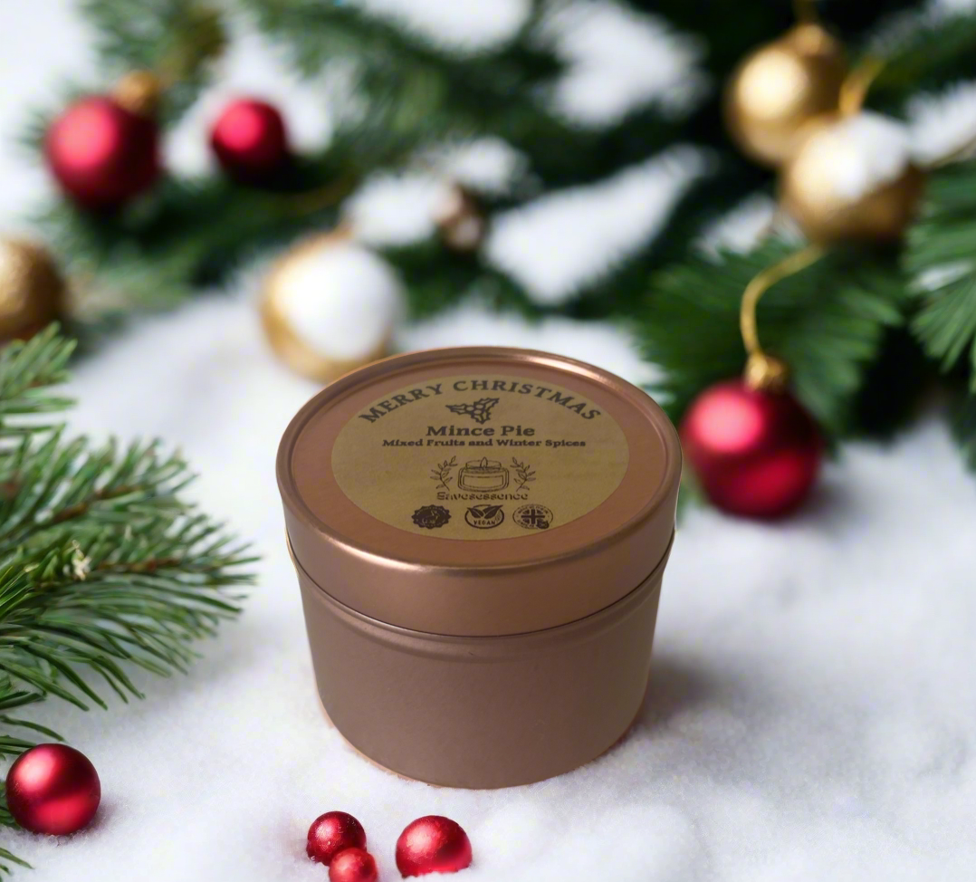 Mince Pie Christmas Tin Candle