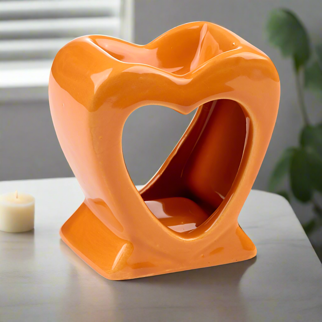 ❤️ Heart Shaped Wax Melt Burner – Charming & Cozy Home Accent