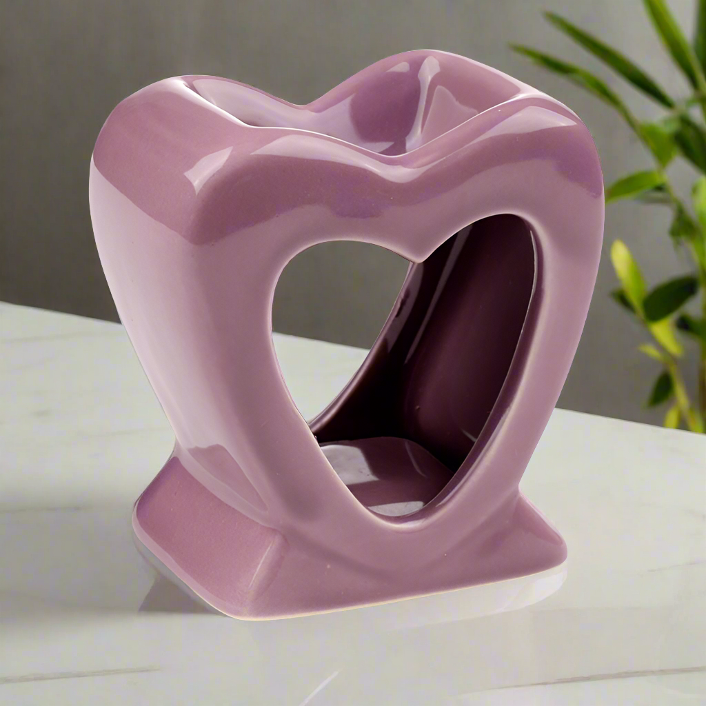 ❤️ Heart Shaped Wax Melt Burner – Charming & Cozy Home Accent