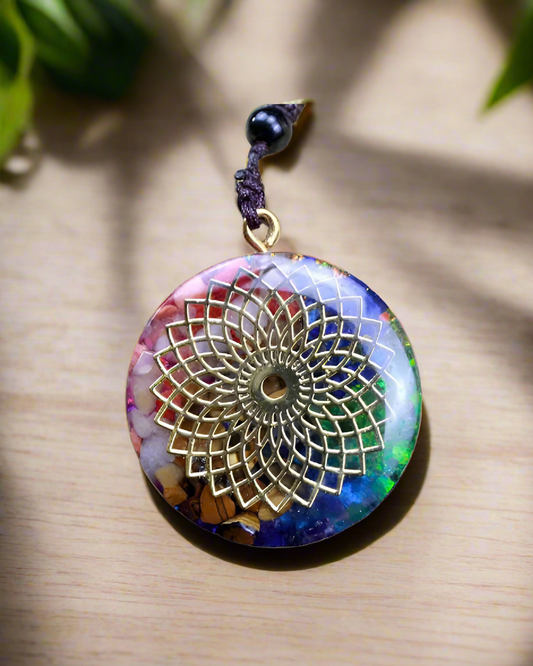 Crystal Orgonite necklace