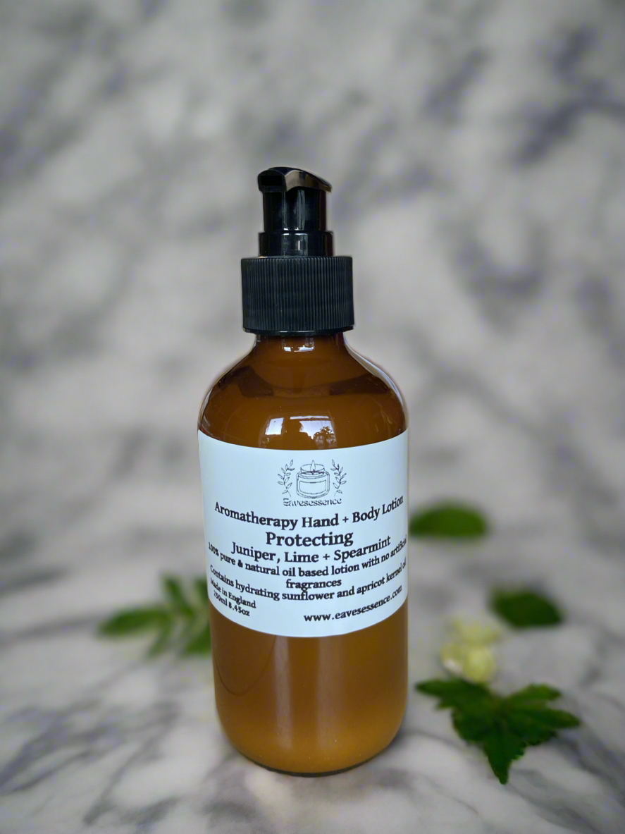 Hand & Body Lotion – Protective Juniper, Lime & Spearmint | 250ml | Antioxidant, Brightening & Cooling