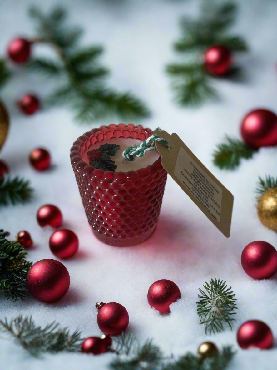 Shot Glass Christmas Candle