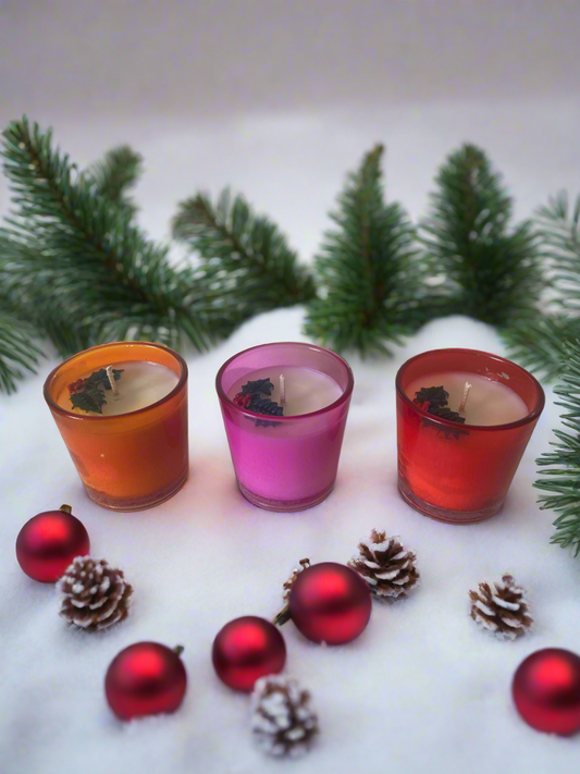 Shot Glass Christmas Candle