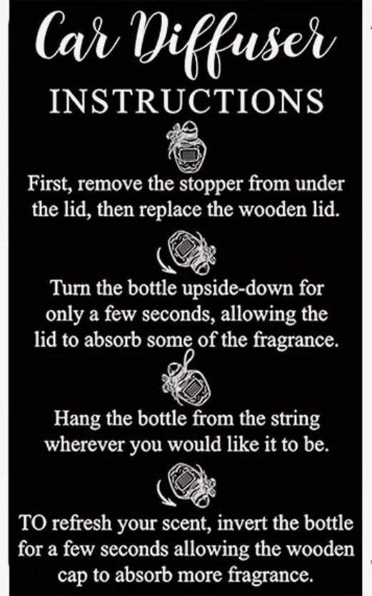 10ml Glass Car Diffuser – Vegan & Cruelty-Free | 5 Fragrances
