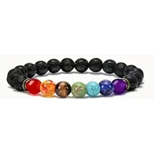 Chakra Lava Rock Aromatherapy Oil Diffuser Bracelet